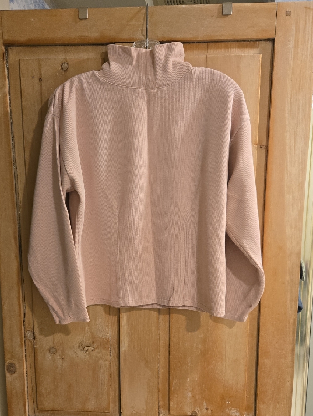 Express Light Blush Pink Mock Neck Pull Over